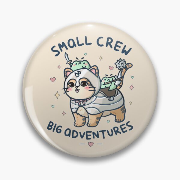 Item preview, Small Crew Big Adventures - Cute Frogs Riding War Cat designed and sold by ShyHomebodyClub.