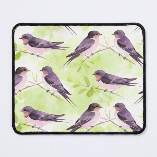 Item preview, Watercolor Swallow Birds Pattern designed and sold by wissal.studio.