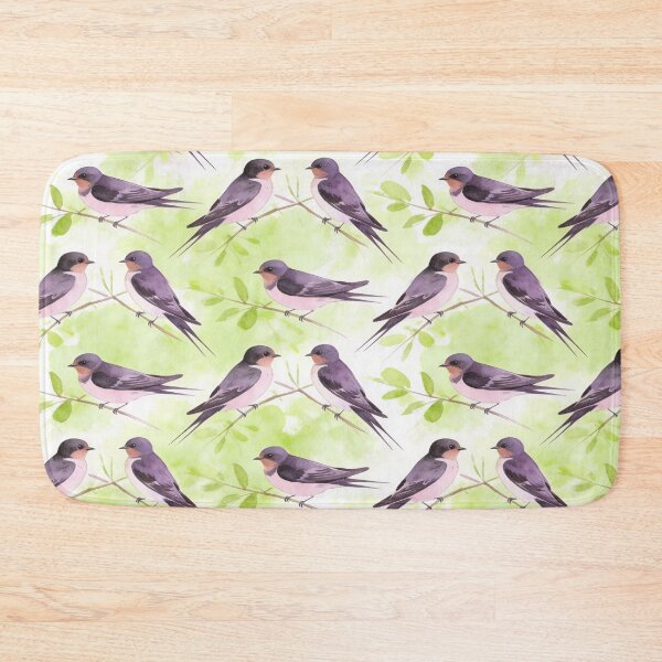 Item preview, Watercolor Swallow Birds Pattern designed and sold by wissal.studio.