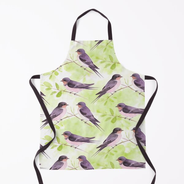 Item preview, Watercolor Swallow Birds Pattern designed and sold by wissal.studio.