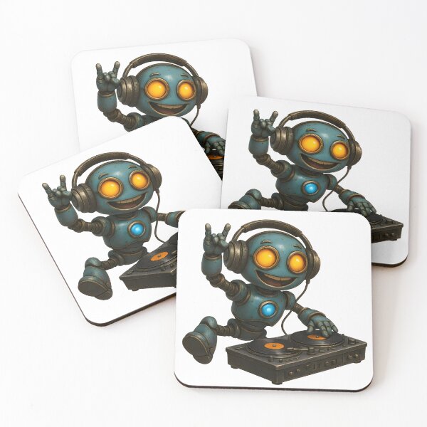 Item preview, Friendly Robot DJ – Cute Music Robot Design designed and sold by Yomere.