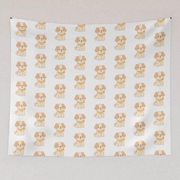 Item preview, Cute Puppy Wearing Floral Bandana designed and sold by Anne97s.
