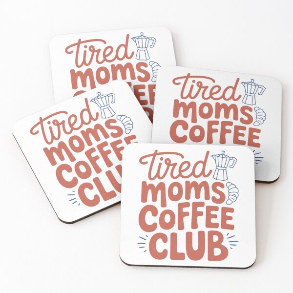 Item preview, Retro Tired Mom Coffee Club 2 Women Mom Life Mothers Day designed and sold by Dabbing Turtle Designs.