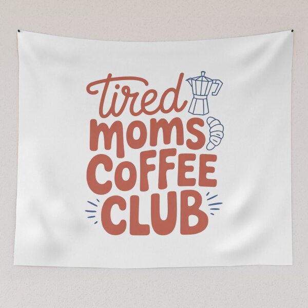 Item preview, Retro Tired Mom Coffee Club 2 Women Mom Life Mothers Day designed and sold by Dabbing Turtle Designs.