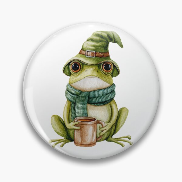Item preview, Cute Witch Frog With Tea designed and sold by VikArt7.