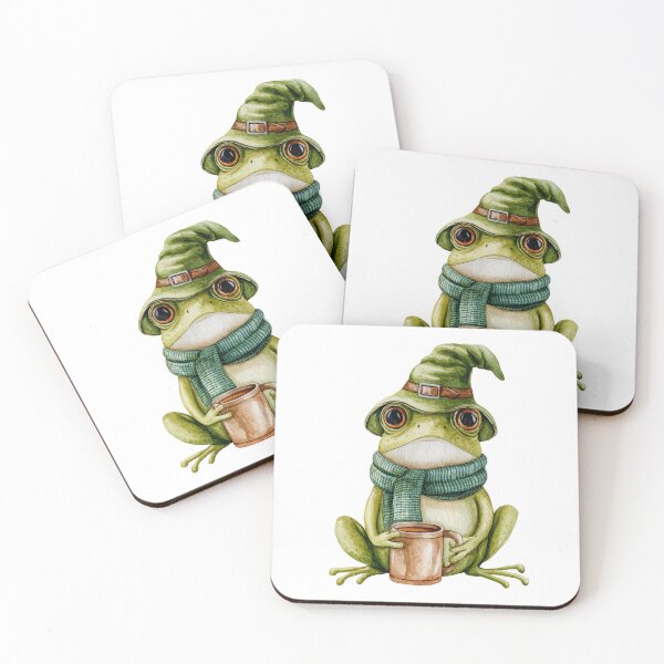 Item preview, Cute Witch Frog With Tea designed and sold by VikArt7.