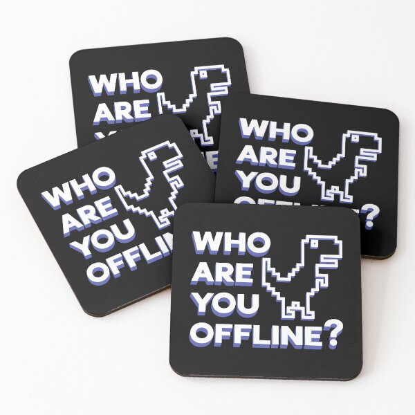 Item preview, Who Are You Offline? - Pixel Dinosaur Connection Error Internet Humor designed and sold by AnAzArt.