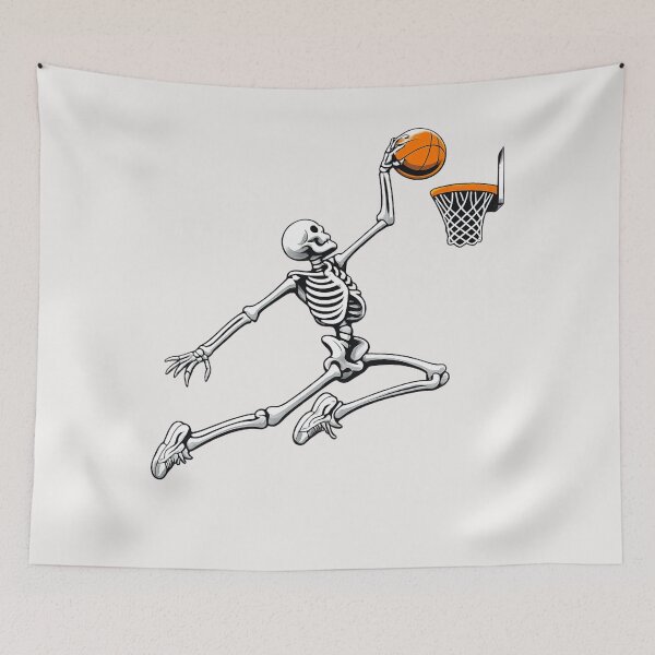 Item preview, Skeleton Slam Dunk Basketball Graphic | Funny Sports & Halloween Design designed and sold by designerr23 ⭐⭐⭐⭐⭐.