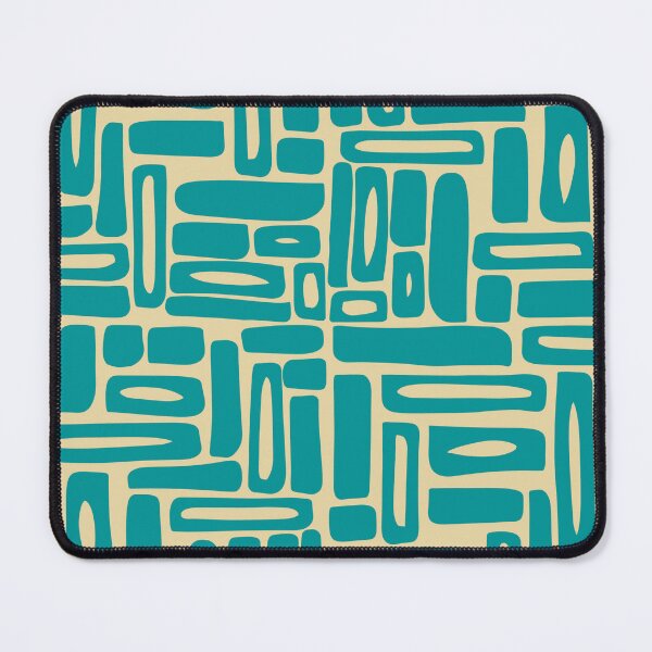 Item preview, Abstract composition in turquoise and creme E9 designed and sold by StefanStudioArt.
