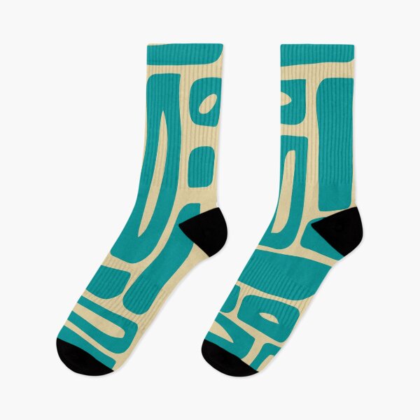 Item preview, Abstract composition in turquoise and creme E9 designed and sold by StefanStudioArt.