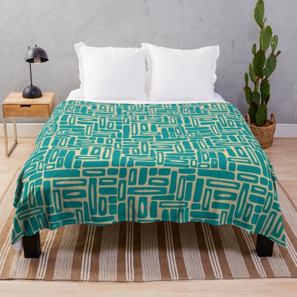 Item preview, Abstract composition in turquoise and creme E9 designed and sold by StefanStudioArt.