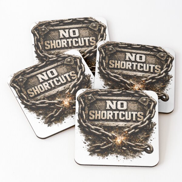 Item preview, No Shortcuts Motivational Work Ethic Success Mindset Design designed and sold by Fishartpoint.