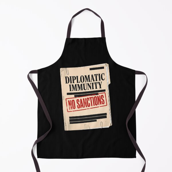 Item preview, Vintage Political Satire Diplomatic Immunity No Sanctions File Poster designed and sold by BikeRelaxStudio.