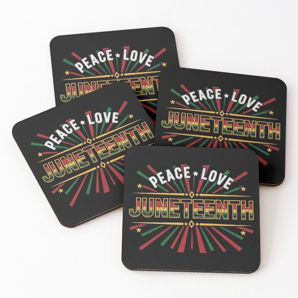 Item preview, Peace Love Juneteenth Minimalist Freedom Celebration Tee designed and sold by Designs-RZ.