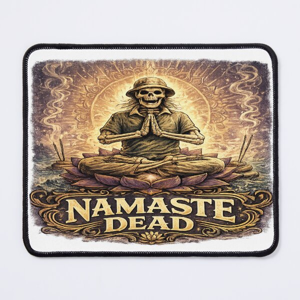Item preview, Namaste Dead Skeleton Yoga Lotus Pose Meditation Spiritual Funny designed and sold by NicheThreadCo.