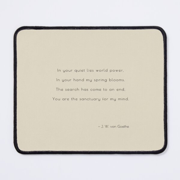 Item preview, Goethe Love Poem In Your Quiet Lies World Power Minimalist Art designed and sold by smaragdstudio.