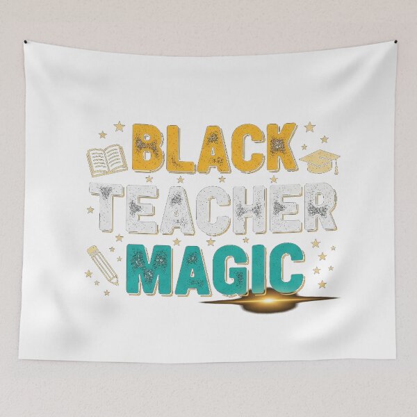 Item preview, Black Teacher Magic Simple Funny Teaching Pride Tee designed and sold by Designs-RZ.