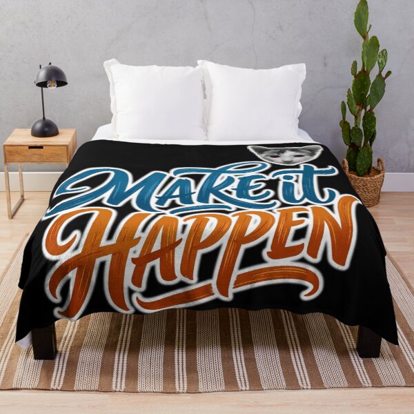 Item preview, Make It Happen Cat Motivational Quote Shirt – Positive Mindset Cat Lover Gift, Mental Health Awareness, Self Care, Inspirational Affirmation, Mental Wellness Typography designed and sold by Basma Designs | Funny Shirts, Stickers & Mugs.