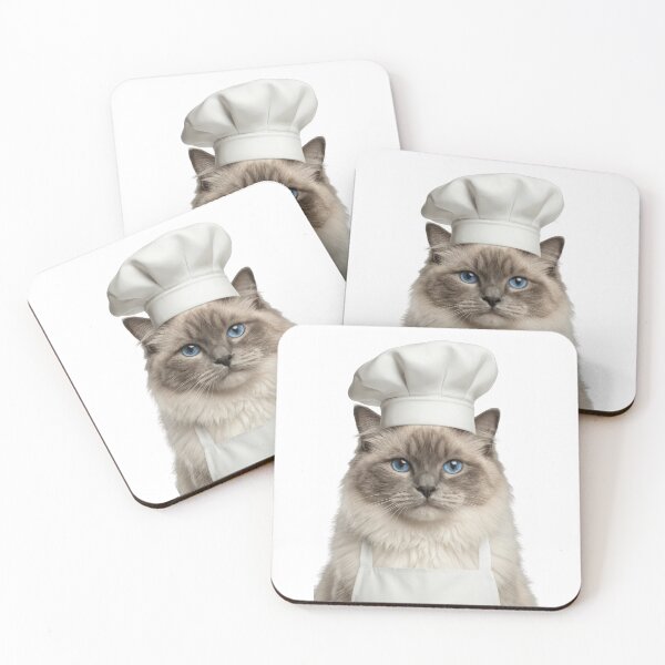 Item preview, Funny Ragdoll Cat Chef Realistic Animal Cooking Humor Art designed and sold by LazyOwlStore.