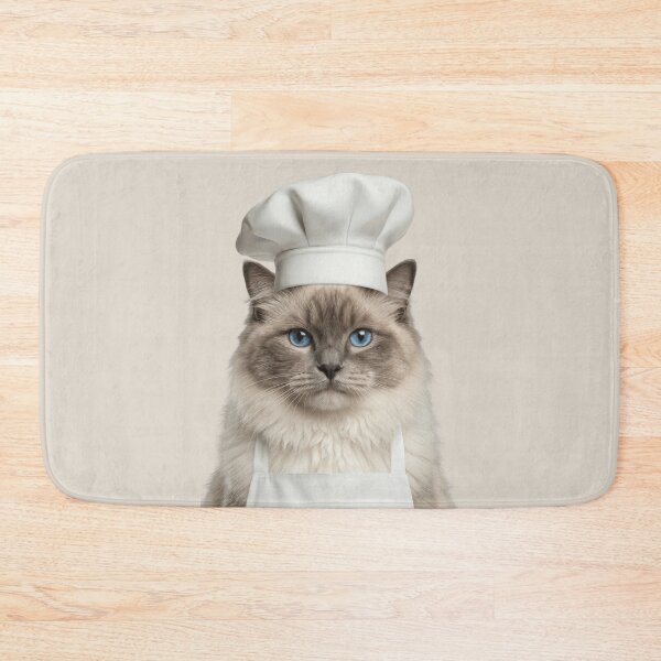Item preview, Funny Ragdoll Cat Chef Realistic Animal Cooking Humor Art designed and sold by LazyOwlStore.
