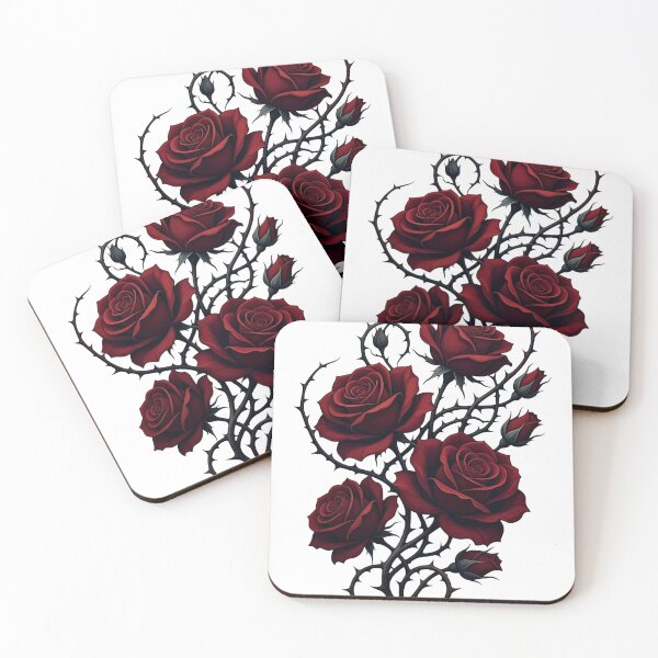 Item preview, Gothic Dark Red Roses with Black Thorns Streetwear designed and sold by ademstoree.