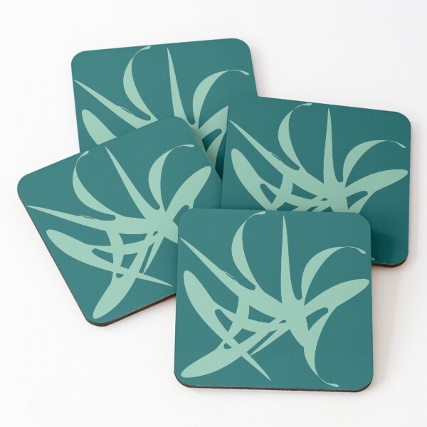 Aperçu de l'œuvre Composition géométrique en vert et bleue créée et vendue par StefanStudioArt.