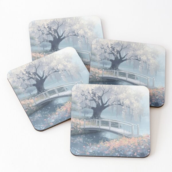 Item preview, White Tree Blossoms designed and sold by Inkingdesigns.