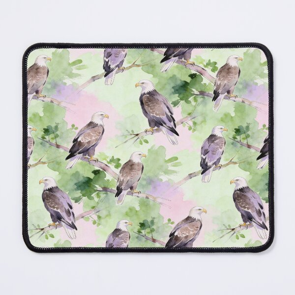 Item preview, Watercolor Bald Eagle Birds Pattern designed and sold by wissal.studio.