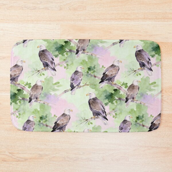 Item preview, Watercolor Bald Eagle Birds Pattern designed and sold by wissal.studio.