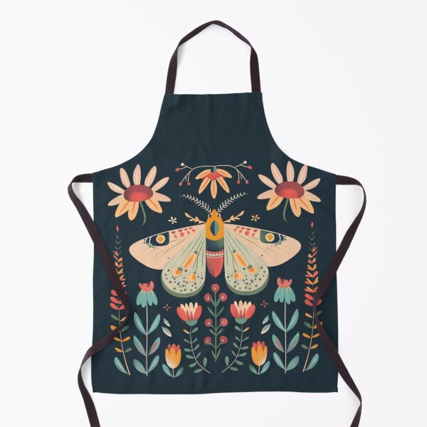 Item preview, Copy of Scandinavian Folk Art, Luna Moth With Flowers designed and sold by xiao xuans.
