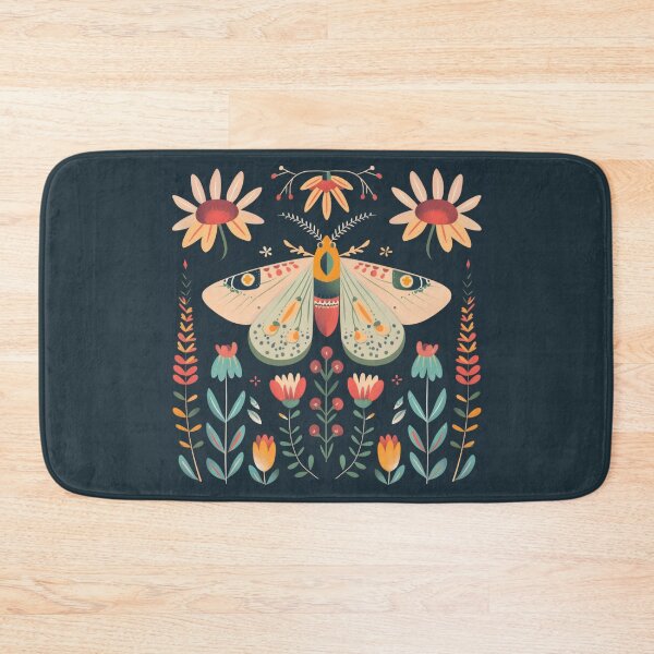 Item preview, Copy of Scandinavian Folk Art, Luna Moth With Flowers designed and sold by xiao xuans.