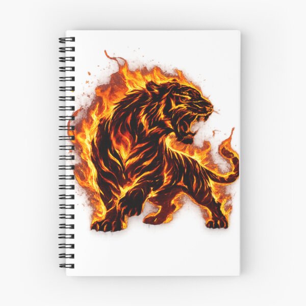 Item preview, Inferno Tiger – Fiery Roaring Tiger Transparent PNG designed and sold by arifali786.
