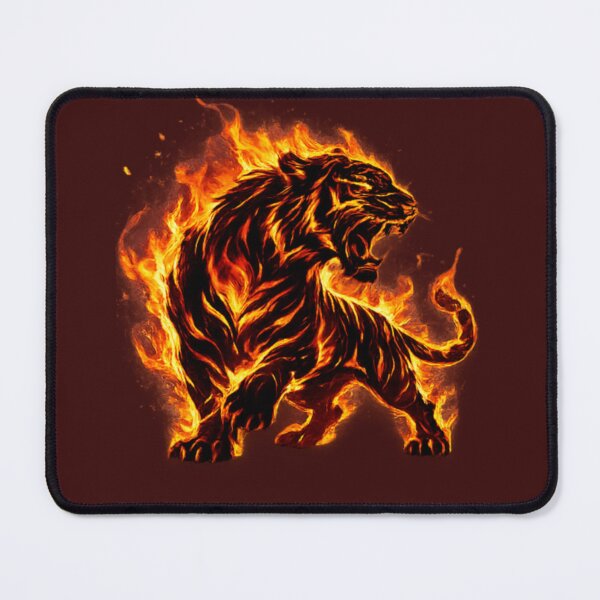 Item preview, Inferno Tiger – Fiery Roaring Tiger Transparent PNG designed and sold by arifali786.
