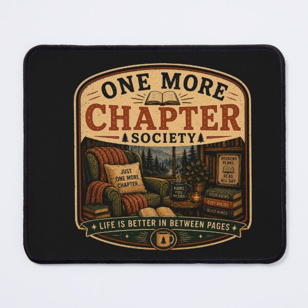 Item preview, One More Chapter Society – Retro Reading Book Lover Design designed and sold by MotylekAnia.