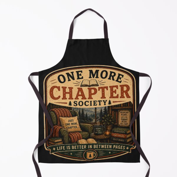 Item preview, One More Chapter Society – Retro Reading Book Lover Design designed and sold by MotylekAnia.