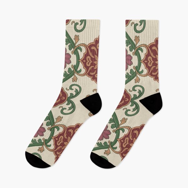 Item preview, Ornate Red Green Floral Medallion Pattern | Vintage Lattice Seamless Repeat designed and sold by Midnight Veil Designs.