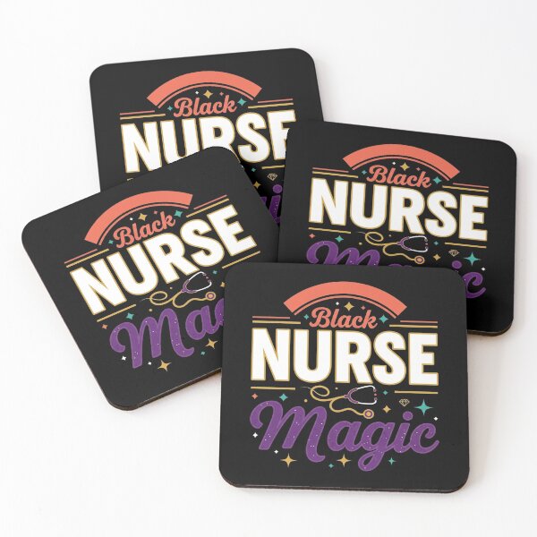 Item preview, Black Nurse Magic Minimalist Quote Powerful Nursing Pride designed and sold by Designs-RZ.