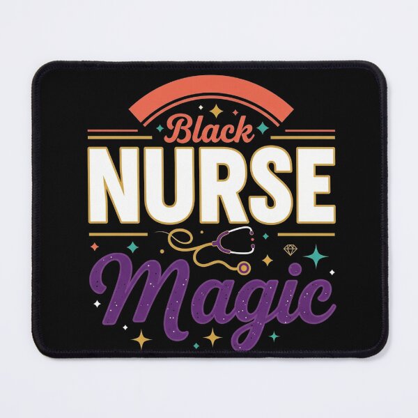 Item preview, Black Nurse Magic Minimalist Quote Powerful Nursing Pride designed and sold by Designs-RZ.