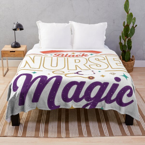 Item preview, Black Nurse Magic Minimalist Quote Powerful Nursing Pride designed and sold by Designs-RZ.