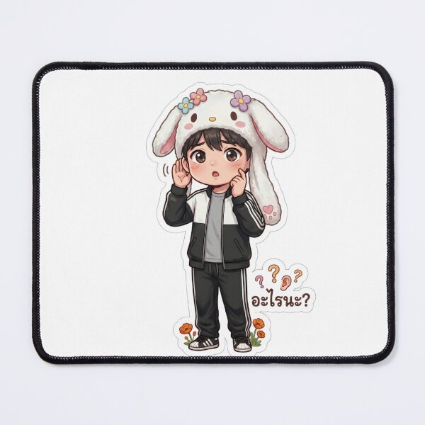 Item preview, A-rai-na? Confused Soft Boy Sticker designed and sold by GlowPix.