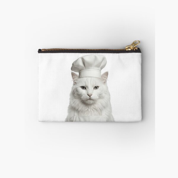 Item preview, Funny Turkish Angora Cat Chef Realistic Animal Cooking Humor Art designed and sold by LazyOwlStore.