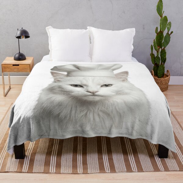 Item preview, Funny Turkish Angora Cat Chef Realistic Animal Cooking Humor Art designed and sold by LazyOwlStore.
