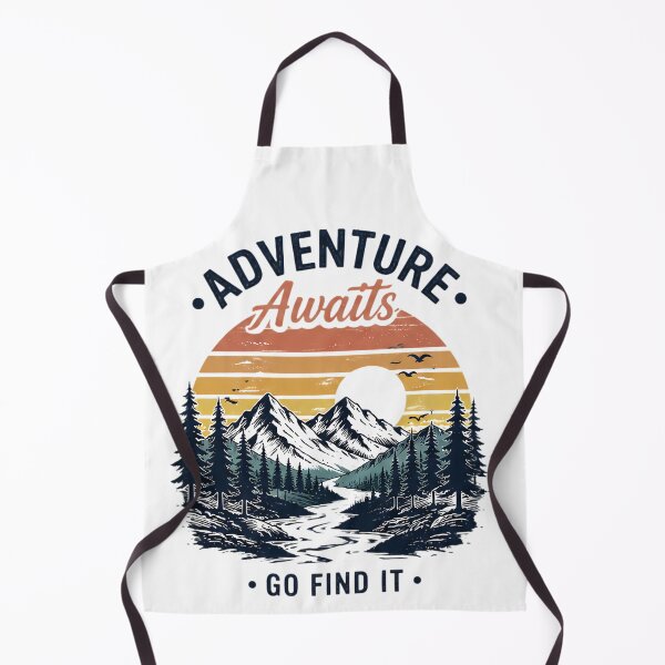 Item preview, Adventure Awaits Go Find It Retro Vintage Mountain Sunset designed and sold by Flowing Colurs.
