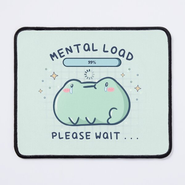 Item preview, Mental Load 99% Please Wait - Cute Overstimulated Frog designed and sold by ShyHomebodyClub.