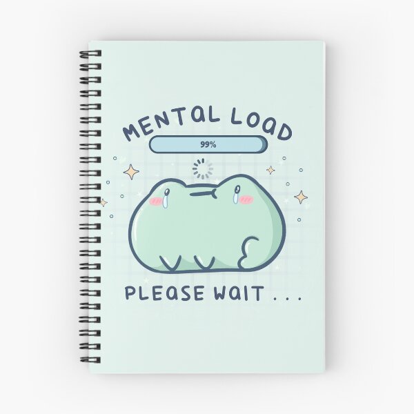 Item preview, Mental Load 99% Please Wait - Cute Overstimulated Frog designed and sold by ShyHomebodyClub.