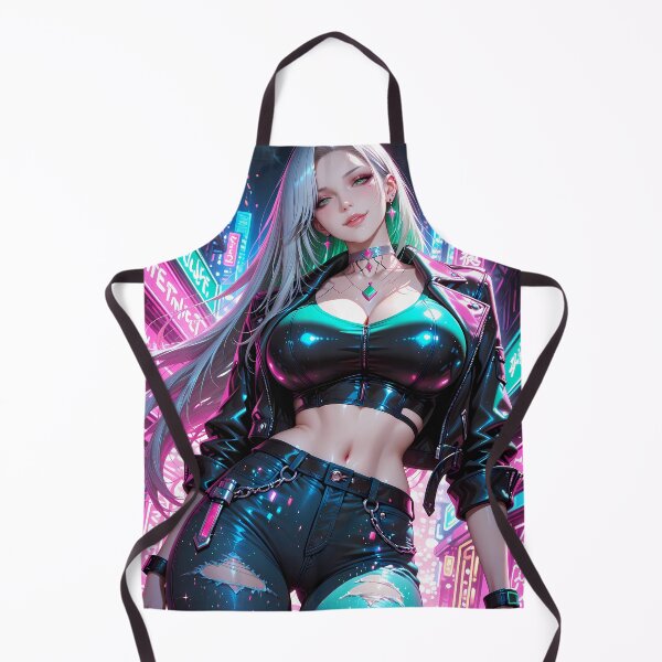 Item preview, Cyberpunk Anime Android Pinup Futuristic Waifu Neon Poster designed and sold by BorgSpareParts.