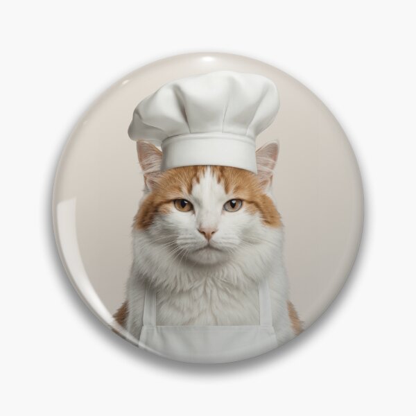 Item preview, Funny Turkish Van Cat Chef Realistic Animal Cooking Humor Art designed and sold by LazyOwlStore.