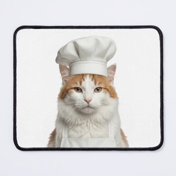 Item preview, Funny Turkish Van Cat Chef Realistic Animal Cooking Humor Art designed and sold by LazyOwlStore.