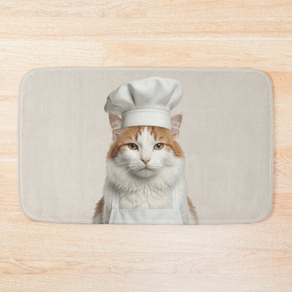 Item preview, Funny Turkish Van Cat Chef Realistic Animal Cooking Humor Art designed and sold by LazyOwlStore.