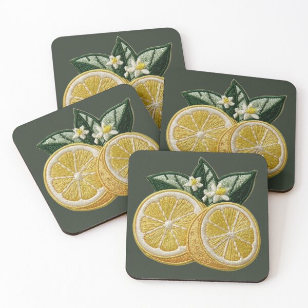 Item preview, Embroidered Lemon Patch Art designed and sold by MegaNovaArt.